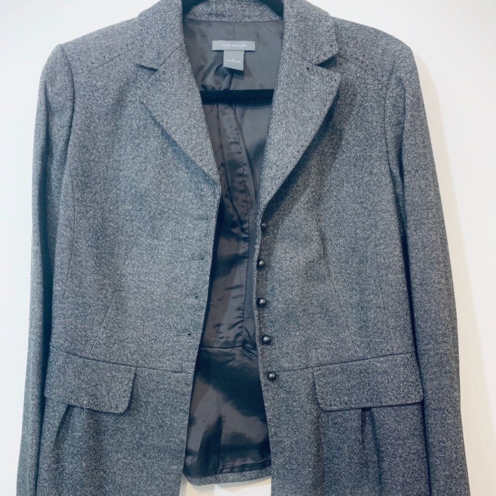 Ann Taylor Grey Career Suit Size 8